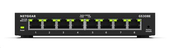 Netgear GS308E 8-port Gigabit Plus Switch, smart managed Netgear GS308E 8-port Gigabit Plus Switch, smart managed