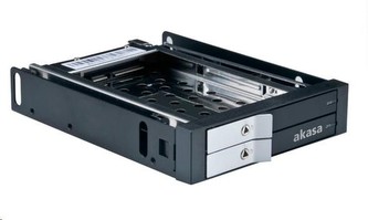 AKASA HDD box Lokstor M21, 2x 2.5\" SATA HDD/SSD do 3.5\" interní pozice, černá