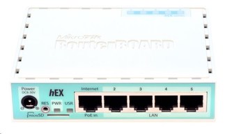 MikroTik RouterBOARD hEX, 880MHz dual-core CPU, 256MB RAM, 5x LAN, USB, microSD slot, vč. L4 licence MikroTik RouterBOARD hEX, 880MHz dual-core CPU, 256MB RAM, 5x LAN, USB, microSD slot, vč. L4 licence