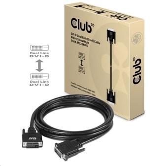 Club3D kabel DVI-D Dual Link (24+1), 3m, Bidirectional