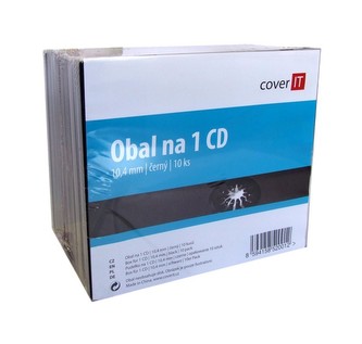 COVER IT Krabička na 1 CD 10mm jewel box + tray 10ks/bal