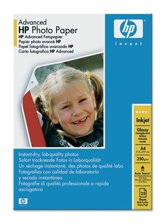 HP Advanced Glossy Photo Paper-25 sht/A4/210 x 297 mm, 250 g/m2, Q5456A