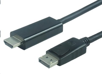 PREMIUMCORD Kabel DisplayPort 1.2 na HDMI 2.0, pro rozlišení 4Kx2K@60Hz, 3m
