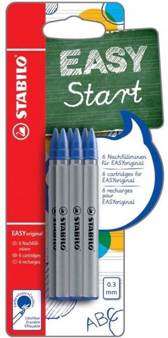 STABILO EASYoriginal náplně fine 3 ks Blister modrá