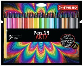 STABILO Pen 68 30 ks Kartónové Pouzdro \"ARTY\"