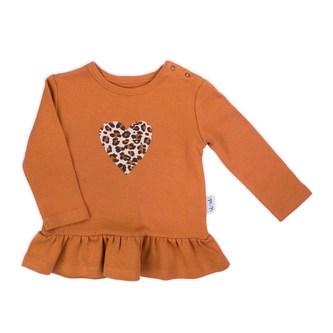 Kojenecké bavlněné tričko Nicol Mia hnědé - velikost 98 (2-3r)