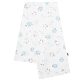 Flanelová plena s potiskem New Baby bílá meow Flanelová plena s potiskem New Baby bílá meow