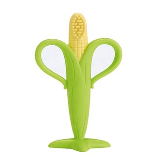 Dětské chladící kousátko s kartáčkem BAYO kukuřice