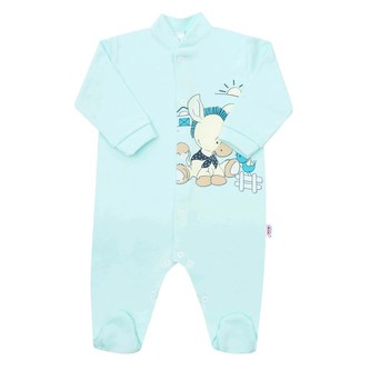 Kojenecký overal New Baby Donkey tyrkysový - velikost 74 (6-9m)