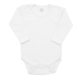 Luxusní body dlouhý rukáv New Baby - bílé - velikost 50