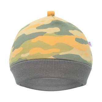 Kojenecká bavlněná čepička New Baby With Love hořčicová - velikost 62 (3-6m)