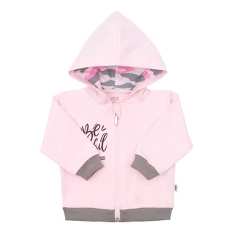 Kojenecká mikinka New Baby With Love růžová - velikost 80 (9-12m)
