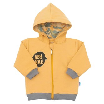 Kojenecká mikinka New Baby With Love hořčicová - velikost 74 (6-9m)