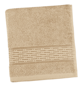 Froté ručník a osuška kolekce Proužek - tm. béžová - Ručník 16/17 -  50x100 cm