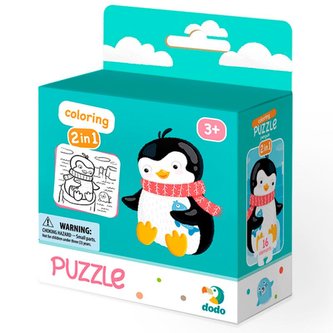 Dodo Puzzle s omalovánkou - Tučňák 16 dílků