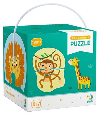 Puzzle 2-3-4 dílků dívoká zvířátka Puzzle 2-3-4 dílků dívoká zvířátka
