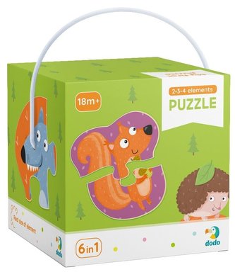 Dodo Puzzle Lesní zvířátka 2-3-4 dílků