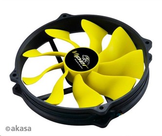 AKASA ventilátor Viper, 140 x 25mm, PWM regulace, extra výkonný a tichý, kulaté provedení, HDB ložisko