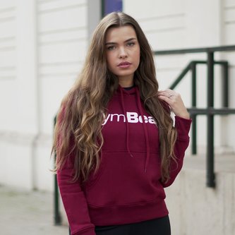 Dámská mikina Athlete Burgundy White - GymBeam - Velikost XS