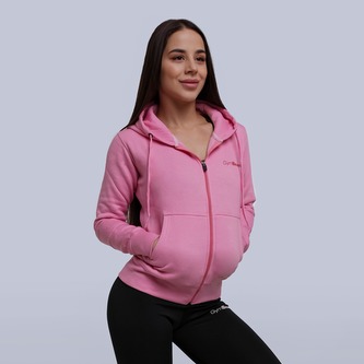 Dámská mikina Zipper Hoodie Baby Pink - GymBeam - Velikost S