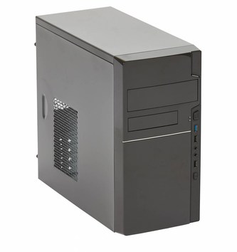 EUROCASE skříň MC 278 EVO black, micro tower, 2xAU, 2x USB 2.0, 1x USB 3.0, bez zdroje