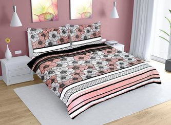 Povlečení bavlna na dvoudeku - ibiškový květ - 1x 240x200, 2ks 70x90 cm (240 cm šířka x 200 cm délka)