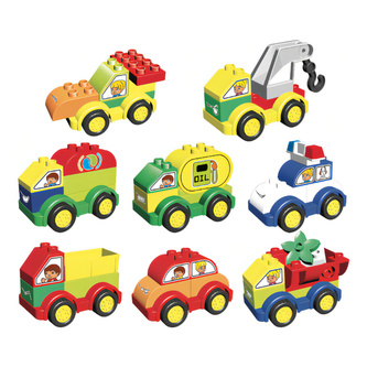L-W Toys Junior kostky Auta / 62 ks v sáčku