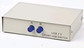 GEMBIRD Datový přepínač USB 2:1 manuální (switch)