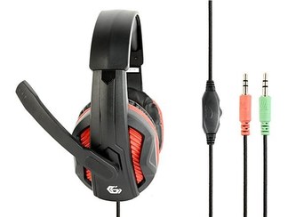 GEMBIRD sluchátka s mikrofonem GHS-03, gaming, černo-červená GEMBIRD sluchátka s mikrofonem GHS-03, gaming, černo-červená