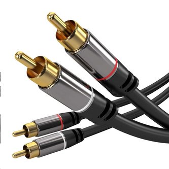 PREMIUMCORD kabel, 2x CINCH-2x CINCH M/M, 5m