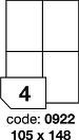 RAYFILM Štítky 105x148 univerzálne biele *R01000922A, 100 listů