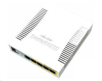MikroTik RouterBOARD CSS106-1G-4P-1S (RB260GSP), TF470 CPU,nastavitelný switch, 5x LAN, 1xSFP slot, PoE OUT, vč. SwOS MikroTik RouterBOARD CSS106-1G-4P-1S (RB260GSP), TF470 CPU,nastavitelný switch, 5x LAN, 1xSFP slot, PoE OUT, vč. SwOS
