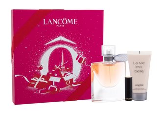 Lancôme La Vie Est Belle parfémovaná voda 50 ml + rtěnka L´Absolu Rouge 1,6 g 132 Caprice Cream + tělové mléko 50 ml
