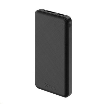 Celly powerbanka Energy, 10000 mAh, 2x USB, černá