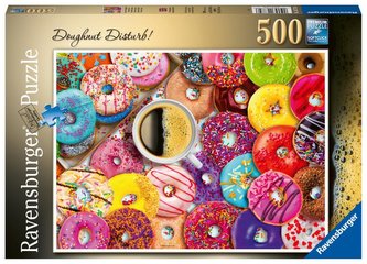 Ravensburger Puzzle - Sladké vyrušení - donuts 500 dílků