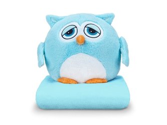 Sovička DORMEO EMOTION OWL SLEEPY/SAD modrá 3v1