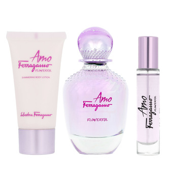 Salvatore Ferragamo Amo Ferragamo Flowerful EDT 100 ml + EDT MINI 10 ml + BL 50 ml W