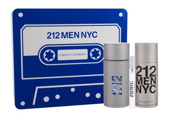 Carolina Herrera 212 NYC Men toaletní voda 100 ml + deodorant 150 ml + toaletní voda 10 ml