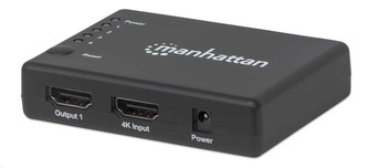 MANHATTAN Splitter HDMI 4 porty, 4K@30Hz, černá