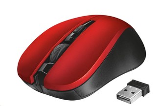 TRUST myš Mydo Silent Click Wireless Mouse - red