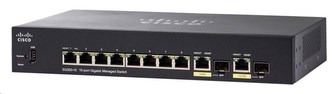 Cisco switch SG350-10-RF, 8x10/100/1000, 2xGbE SFP/RJ-45, REFRESH