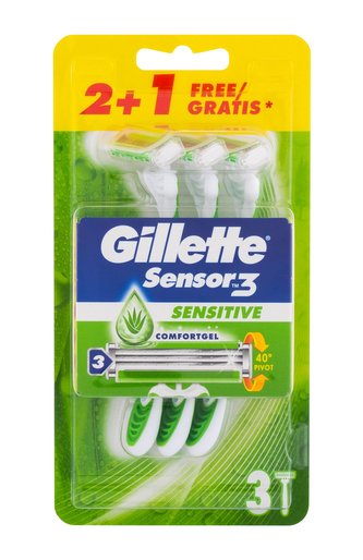 Gillette Sensor3 Holicí strojek Sensitive 3 ks pro muže