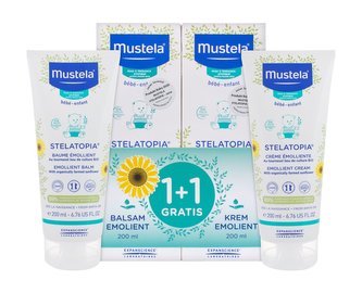 Mustela Bébé Stelatopia tělový krém Bébé Stelatopia Emollient Cream 200 ml + tělový balzám Bébé Stelatopia Emollient Balm 200 ml