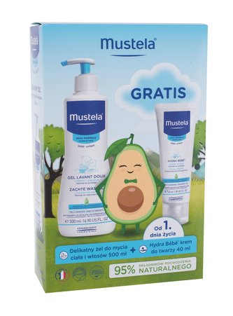 Mustela Bébé čisticí gel Bébé Gentle Cleansing Gel 500 ml + hydratační krém Bébé Facial Cream 40 ml