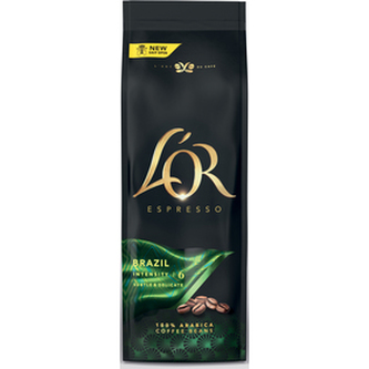 Zrnková káva LOR L´OR BRAZILIA ZRNK.KÁVA 500G