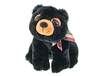 Medvěd plyšový 18cm sedící s mašlí 0m+ v sáčku