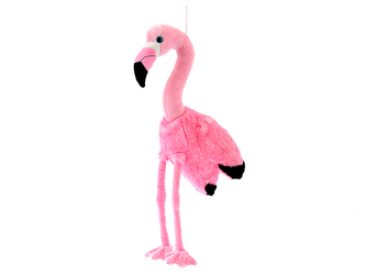 Plameňák plyšový 29cm sedící 0m+ v sáčku