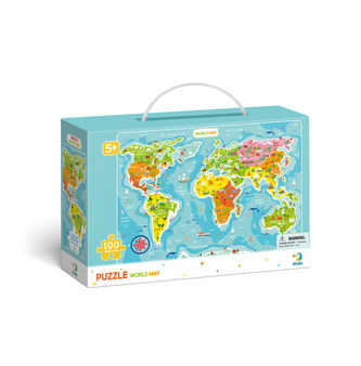Puzzle Mapa Světa 100 dílků