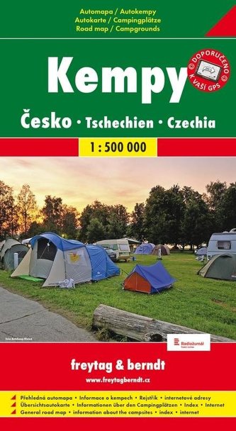 Česko kempy automapa 1:500 000