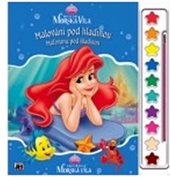 Malá mořská víla Malování pod hladinou omalovánka s vodovkami